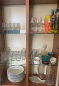 Cupboard 2 ,Mixed Glasses,Cups and Crockery