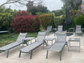 6 pool loungers & 6 side tables
